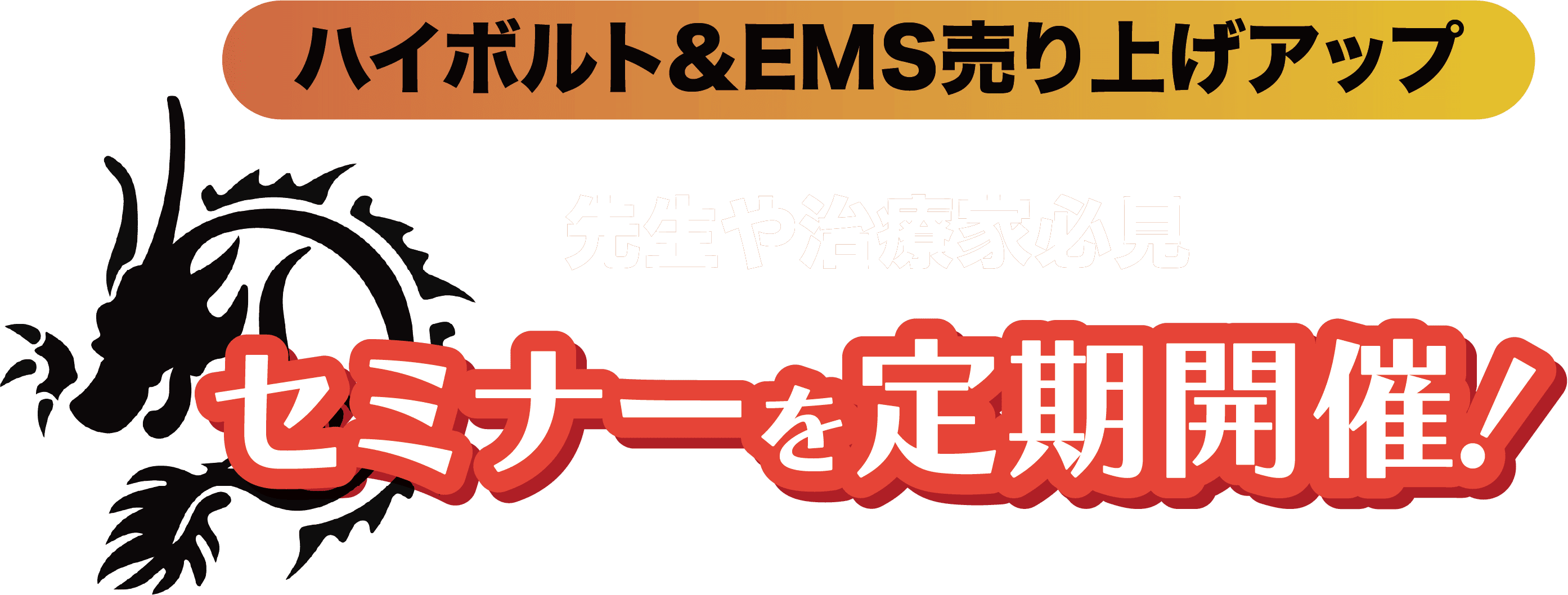 先生や治療家必見セミナーを定期開催